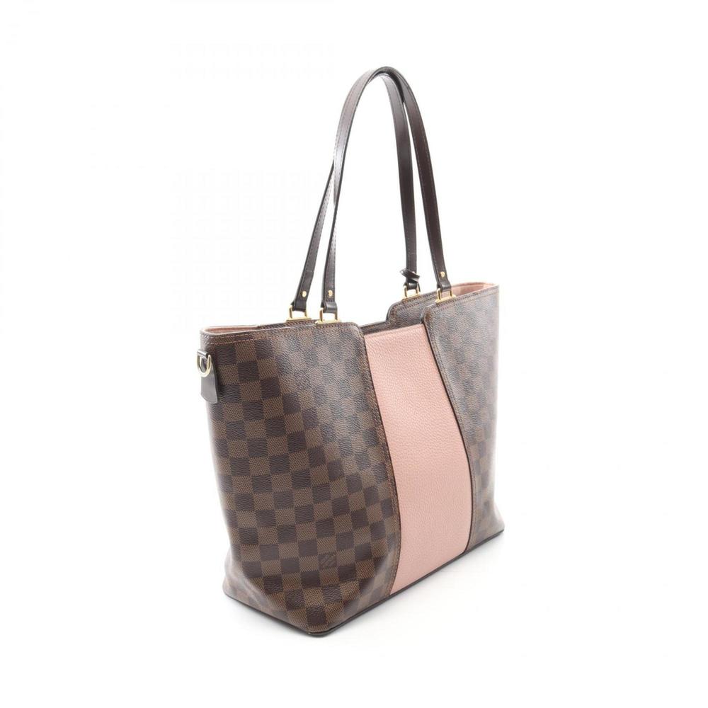 Louis Vuitton Jersey Tote Bag, Coated Canvas, Leather, Damier, Women's, Brown... - Picture 2 of 9